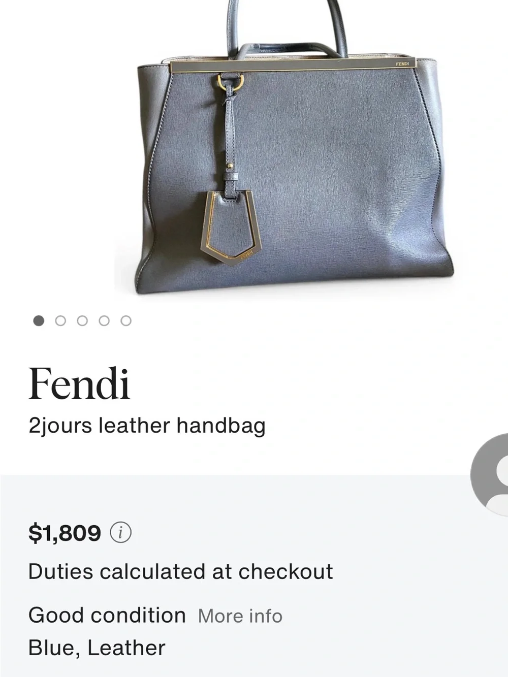 Fendi 2Jours Leather Satchel